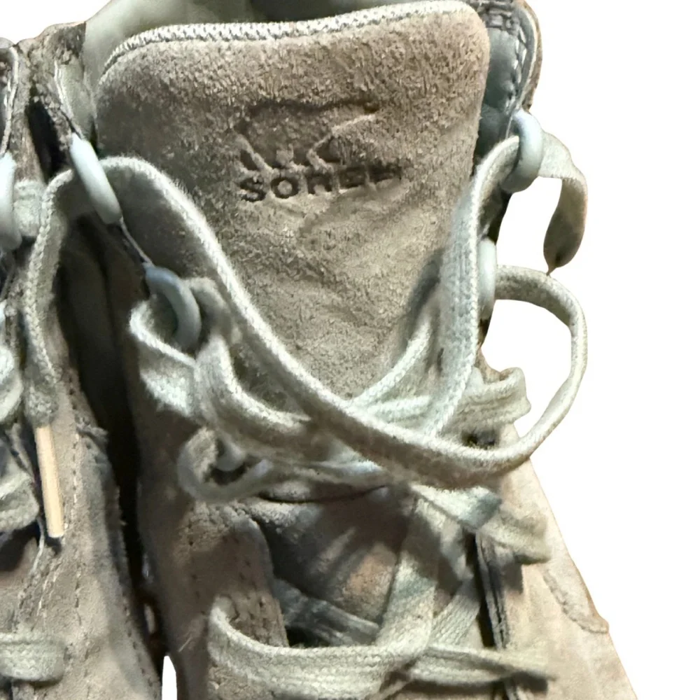 Sorel Women’s Suede High‎ Top Sneakers Light Blue Size 9.5 Casual Comfort Shoes